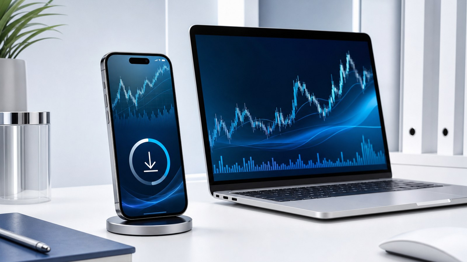 MT5 APP 关注与管理界面示意